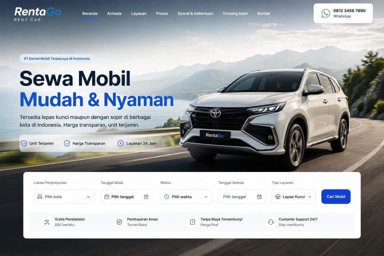 Renta Go - Template Website Otomotif
