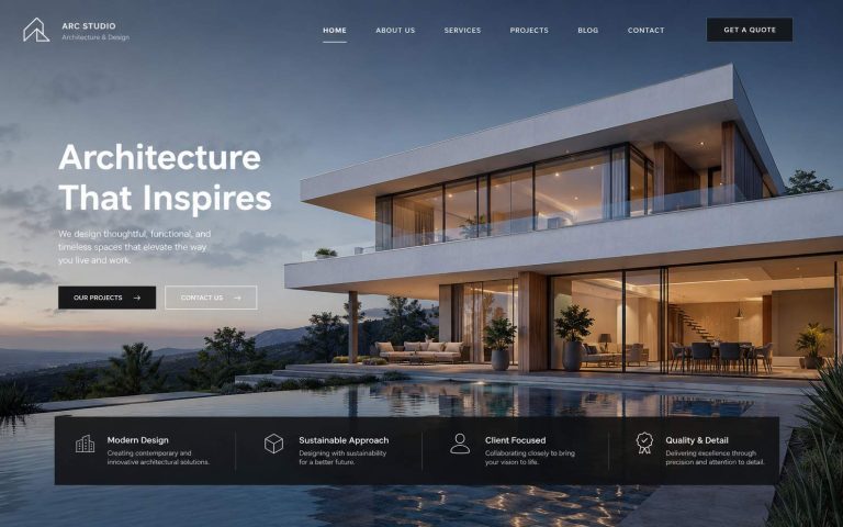 Architecture Studio - Template Website Company Profile