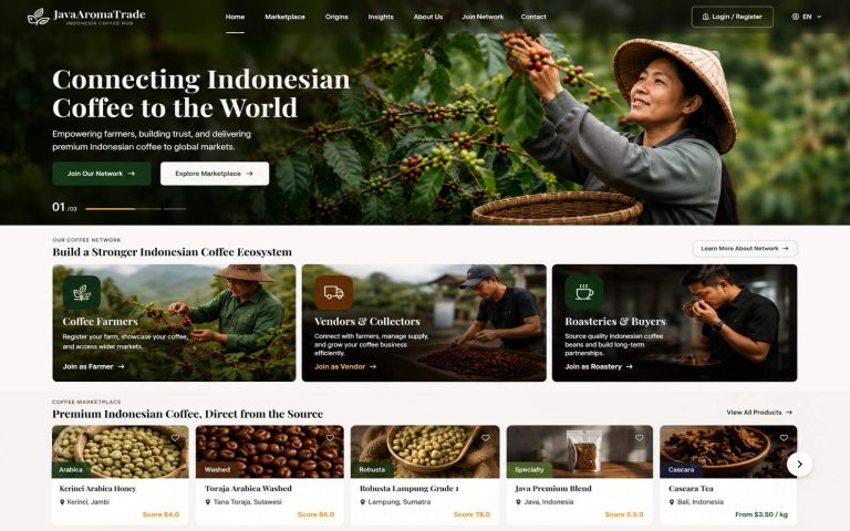 Coffee Industry - Template Website Toko Online